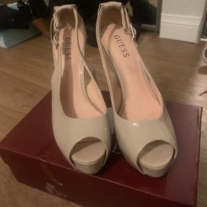 Nude guess heels